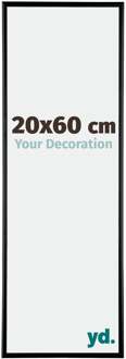 Fotolijst 20x60 cm - Zwart Hoogglans - Aluminium - Austin
