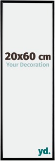 Fotolijst 20x60 cm - Zwart Hoogglans - Kunststof - Evry