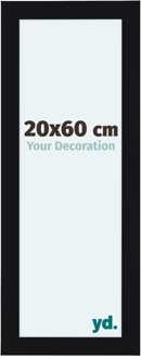 Fotolijst 20x60 cm - Zwart Hoogglans - MDF - Como