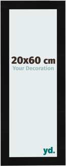 Fotolijst 20x60 cm - Zwart Hoogglans - MDF - Pisa