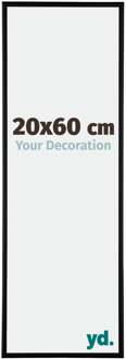 Fotolijst 20x60 cm - Zwart Mat - Aluminium - Kent