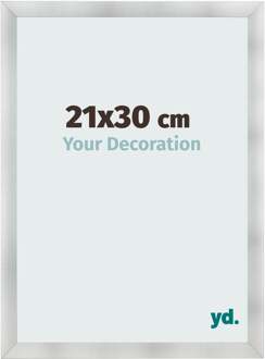 Fotolijst 21x30 cm - Aluminium Geborsteld - MDF - Pisa