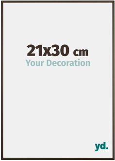 Fotolijst 21x30 cm - Walnoot Structuur - Aluminium - New York