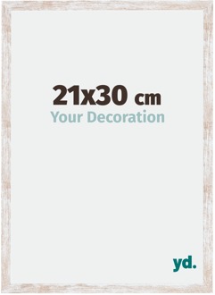 Fotolijst 21x30 cm - White Wash - MDF - Catania