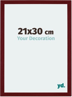 Fotolijst 21x30 cm - Wijnrood Geveegd - MDF - Mura