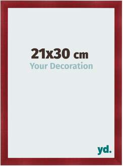 Fotolijst 21x30 cm - Wijnrood Geveegd - MDF - Pisa