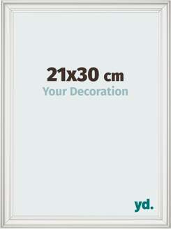 Fotolijst 21x30 cm - Wit Geveegd - MDF - Lazio