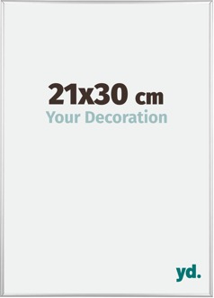 Fotolijst 21x30 cm - Zilver Hoogglans - Aluminium - Kent