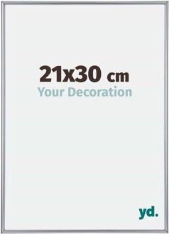 Fotolijst 21x30 cm - Zilver Hoogglans - Kunststof - Annecy