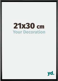 Fotolijst 21x30 cm - Zwart Hoogglans - Kunststof - Bordeaux