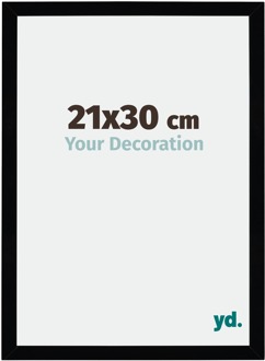 Fotolijst 21x30 cm - Zwart Hoogglans - MDF - Mura