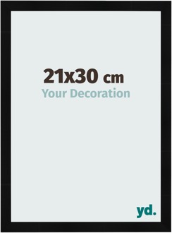 Fotolijst 21x30 cm - Zwart Hoogglans - MDF - Pisa