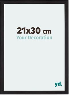 Fotolijst 21x30 cm - Zwart Houtnerf - MDF - Mura