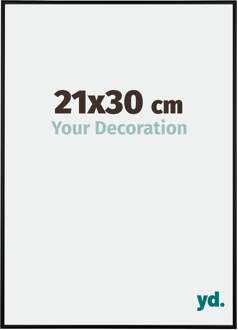 Fotolijst 21x30 cm - Zwart Mat - Aluminium - Kent