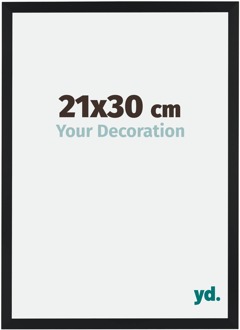Fotolijst 21x30 cm - Zwart Mat - MDF - Catania