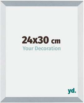 Fotolijst 24x30 cm - Aluminium - Geborsteld - MDF - Mura Aluminium Geborsteld