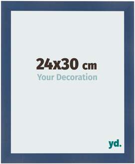 Fotolijst 24x30 cm - Donkerblauw Geveegd - MDF - Pisa