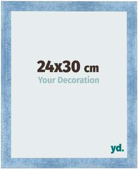 Fotolijst 24x30 cm - Helder Blauw Geveegd - MDF - Pisa