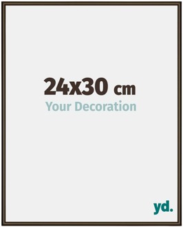 Fotolijst 24x30 cm - Walnoot Structuur - Aluminium - New York