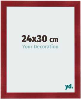 Fotolijst 24x30 cm - Wijnrood Geveegd - MDF - Pisa