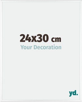 Fotolijst 24x30 cm - Wit Hoogglans - Aluminium - Kent