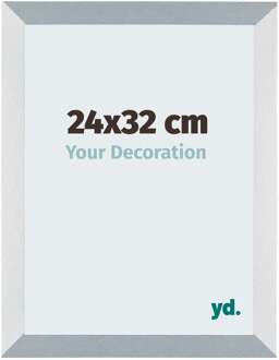 Fotolijst 24x32 cm - Aluminium - Geborsteld - MDF - Mura Aluminium Geborsteld