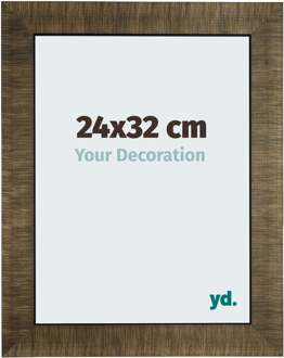 Fotolijst 24x32 cm - Champagne Geborsteld Hout Leeds