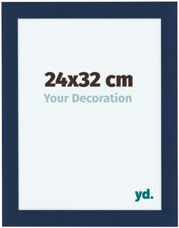 Fotolijst 24x32 cm - Donkerblauw Geveegd - MDF - Como
