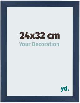 Fotolijst 24x32 cm - Donkerblauw Geveegd - MDF - Mura