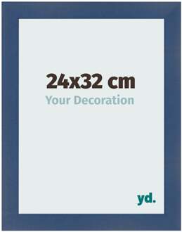 Fotolijst 24x32 cm - Donkerblauw Geveegd - MDF - Pisa