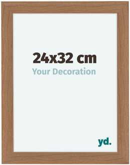 Fotolijst 24x32 cm - Noten- Hout - Licht - MDF - Como Notenhout Licht