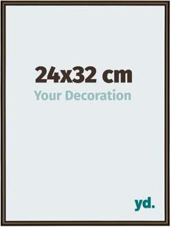 Fotolijst 24x32 cm - Walnoot Structuur - Aluminium - New York