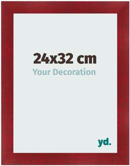 Fotolijst 24x32 cm - Wijnrood Geveegd - MDF - Pisa