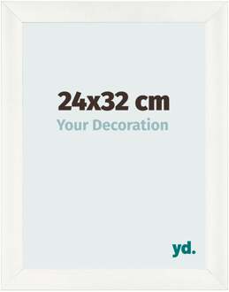 Fotolijst 24x32 cm - Wit Geveegd - MDF - Pisa
