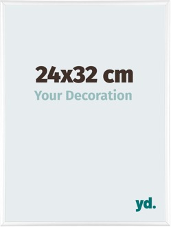 Fotolijst 24x32 cm - Wit Hoogglans - Aluminium - Kent