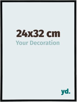 Fotolijst 24x32 cm - Zwart Hoogglans - Kunststof - Annecy