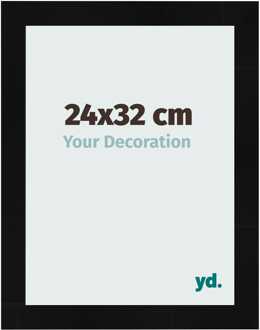 Fotolijst 24x32 cm - Zwart Hoogglans - MDF - Pisa