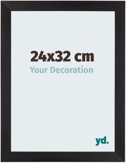 Fotolijst 24x32 cm - Zwart Houtnerf - MDF - Mura