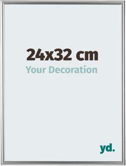 Fotolijst 24x32cm - Zilver - Kunststof - Bordeaux - 24x32 cm