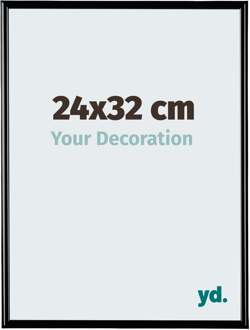 Fotolijst 24x32cm - Zwart Hoogglans - Kunststof - Bordeaux - 24x32 cm