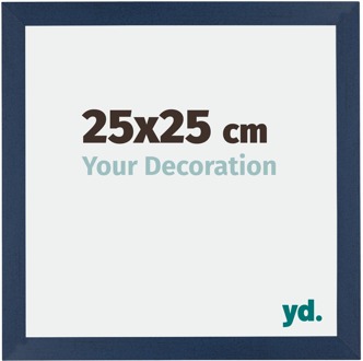 Fotolijst 25x25 cm - Donkerblauw Geveegd - MDF - Mura