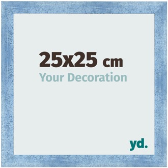 Fotolijst 25x25 cm - Helder Blauw Geveegd - MDF - Pisa