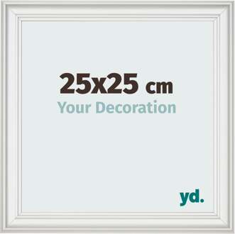 Fotolijst 25x25 cm - Wit Geveegd - MDF - Lazio