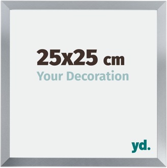 Fotolijst 25x25 cm - Zilver Glans - MDF - Catania