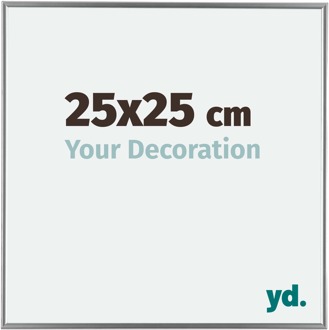 Fotolijst 25x25 cm - Zilver Hoogglans - Kunststof - Evry