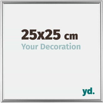 Fotolijst 25x25 cm - Zilver - Kunststof - Bordeaux