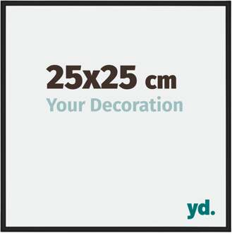 Fotolijst 25x25 cm - Zwart Hoogglans - Aluminium - Miami