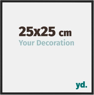 Fotolijst 25x25 cm - Zwart Mat - Aluminium - New York