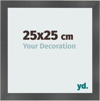 Fotolijst 25x25 cm - Zwart Mat - MDF - Pisa