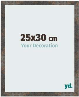 Fotolijst 25x30 cm - Geoxideerd Metaal - MDF - Bologna